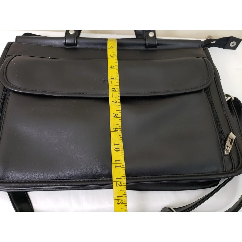 Solo Genuine Leather Messenger Shoulder Briefcase Men's Laptop Travel